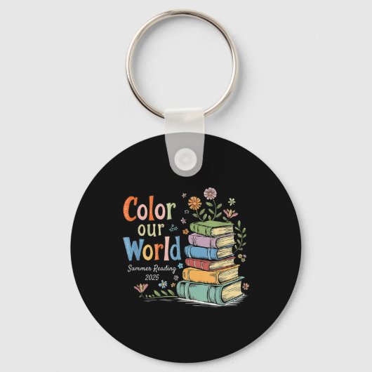 Porte-clés Couleur Notre Monde Lecture Été 2025 Programme Bib (Recto)