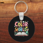 Porte-clés Couleur Notre Programme Mondial de Lecture du Livr (Recto)
