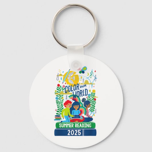 Porte-clés Couleur Notre Programme Mondial de Lecture Été 202 (Recto)