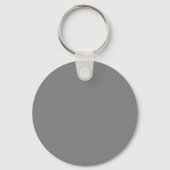 Porte-clés Couleur Pure Grey 808080 - Option pour ajouter un (Verso)