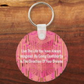 Porte-clés Couleur Rose Abstrait Encouragement positif Chic D (Recto)