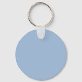 Porte-clés Couleur solide bleu cérulean (Verso)