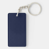Porte-clés Couleur solide bleu marine de minuit (Dos)