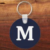 Porte-clés Couleur solide bleu marine de minuit (Recto)