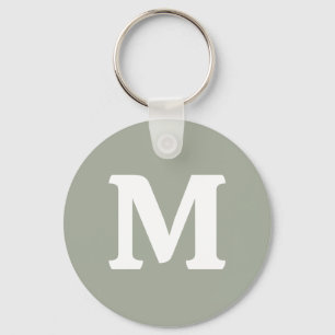 Porte-clés Couleur solide Désert Sage Monogramme