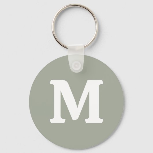 Porte-clés Couleur solide Désert Sage | Monogramme (Recto)
