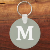 Porte-clés Couleur solide Désert Sage | Monogramme (Recto)