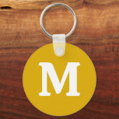 Porte-clés Couleur solide jaune moutarde (Recto)