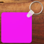 Porte-clés Couleur solide Magenta néon | Classique (Verso)