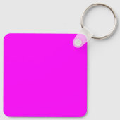 Porte-clés Couleur solide Magenta néon | Classique (Dos)