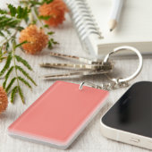 Porte-clés Couleur solide rose corail (Devant droit)