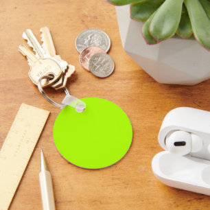 Porte-clés Couleur solide vert fluorescent