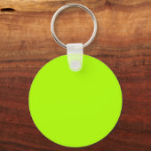 Porte-clés Couleur solide vert fluorescent (Recto)