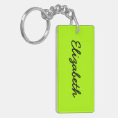 Porte-clés Couleur solide vert fluorescent (Devant gauche)