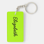 Porte-clés Couleur solide vert fluorescent (Dos)