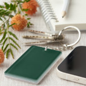 Porte-clés Couleur solide vert foncé (Devant droit)