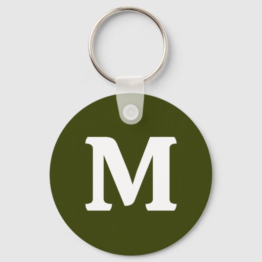 Porte-clés Couleur solide vert olive foncé (Recto)