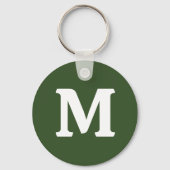 Porte-clés Couleur solide verte de mousse foncée (Recto)