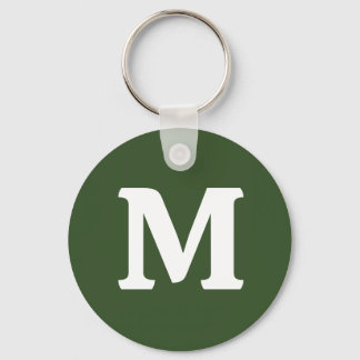 Porte-clés Couleur solide verte de mousse foncée