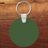 Porte-clés Couleur solide verte de mousse foncée (Verso)
