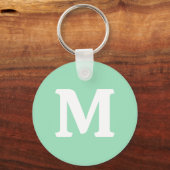 Porte-clés Couleur solide verte marine (Recto)
