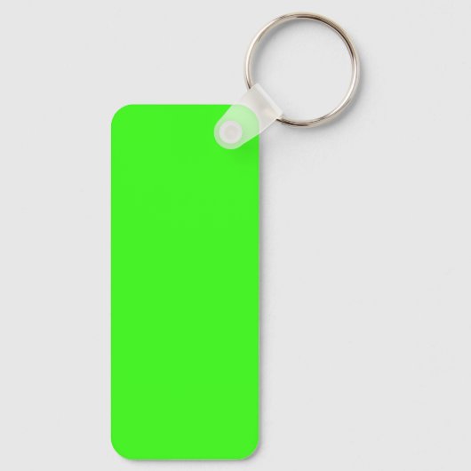 Porte-clés Couleur solide verte néon | Classique (Verso)