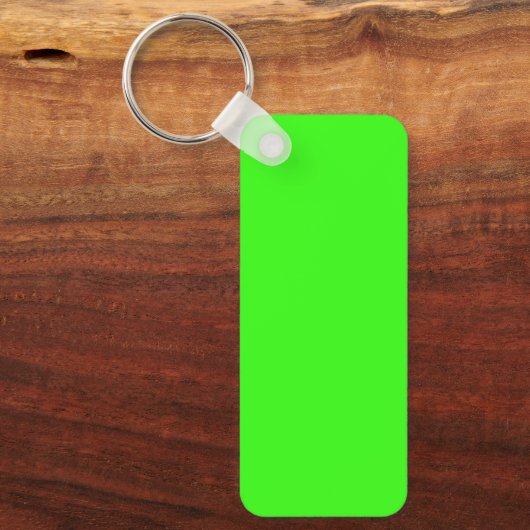 Porte-clés Couleur solide verte néon | Classique (Recto)