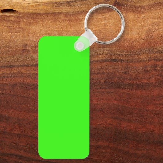 Porte-clés Couleur solide verte néon | Classique (Verso)