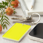 Porte-clés Couleur uni jaune néon (Devant droit)