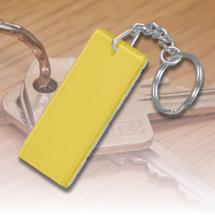 Porte-clés Couleur uni jaune soleil   Classic Elegant