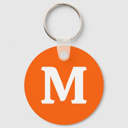 Porte-clés couleur unie orange néon (Recto)
