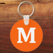Porte-clés couleur unie orange néon (Recto)