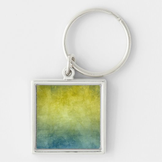 Porte-clés Couleurs de Grunge - Jaune & Bleu (Devant)
