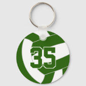 Porte-clés Couleurs de l'équipe de volley-ball blanc vert (Recto)