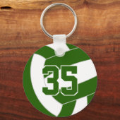 Porte-clés Couleurs de l'équipe de volley-ball blanc vert (Recto)