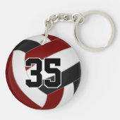 Porte-clés Couleurs de l'équipe noire de Maroon volleyball pe (Dos)