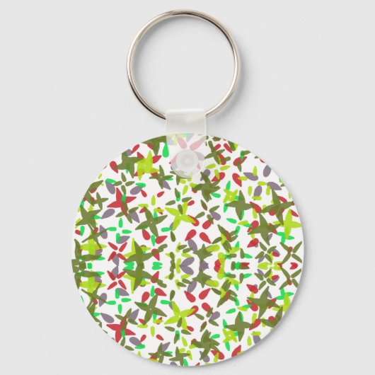 Porte-clés couleurs de Noël classiques (Recto)
