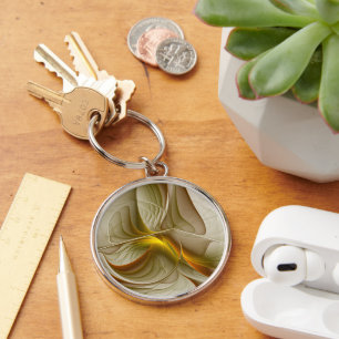 Porte-clés Couleurs des métaux précieux, art fractal Abstrait