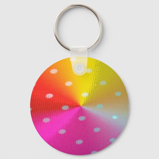 Porte-clés Couleurs Motifs pois (Recto)