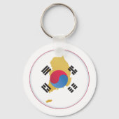 Porte-clés Couleurs Nationales De Corée Du Sud (Recto)