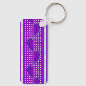 Porte-clés Couleurs pastel & coeurs violets battre (Verso)