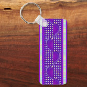 Porte-clés Couleurs pastel & coeurs violets battre (Recto)