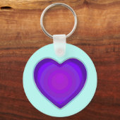 Porte-clés Couleurs pastel & coeurs violets battre (Recto)
