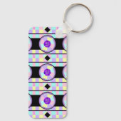 Porte-clés Couleurs pastel & coeurs violets battre (Verso)