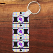 Porte-clés Couleurs pastel & coeurs violets battre (Verso)