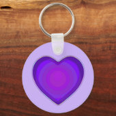 Porte-clés Couleurs pastel & coeurs violets battre (Recto)