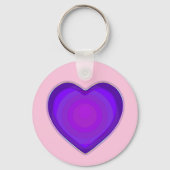 Porte-clés Couleurs pastel & coeurs violets battre (Verso)