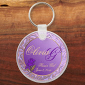 Porte-clés Couleurs personnalisées de Lavender Flower Girls K (Recto)