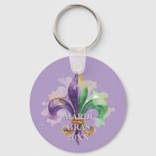 Porte-clés Couleurs personnalisées de Mardi Gras