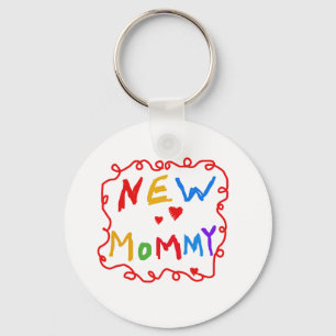 Porte-clés Couleurs primaires Texte Nouveaux T-shirts maman